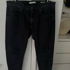 Mango Men's Black Wash Jeans